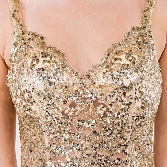 Cinderella Divine Sequin Fit & Flare Mini Party Dress Sleeveless Tulle Skirt XS - Picture 6 of 12